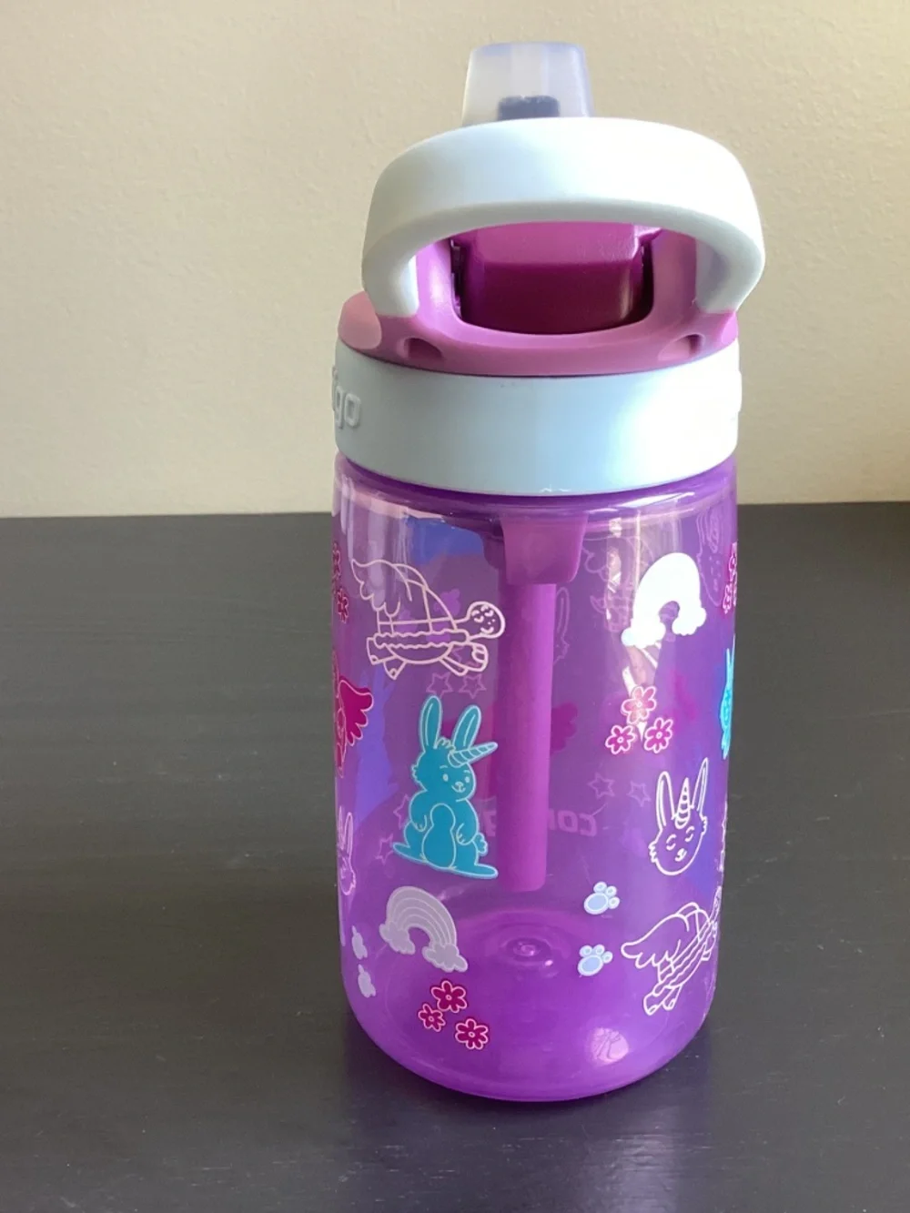 Contigo Kids Water Bottle with AutoSpout Clouds and Animals 14oz BPA Free